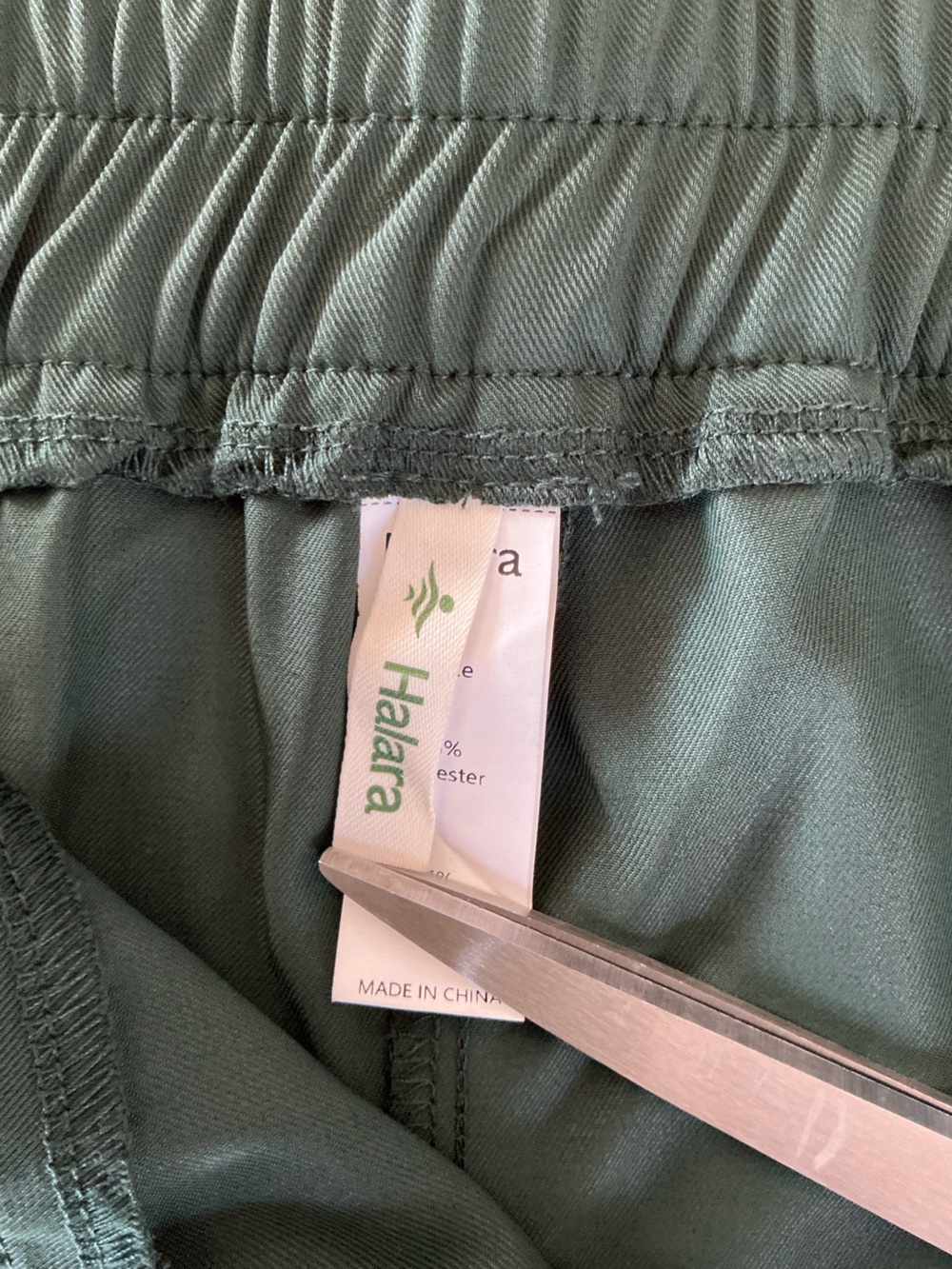 HALARA Dark Green Flex High Waisted Straight Leg Work Pants  L petite - Picture 5 of 12